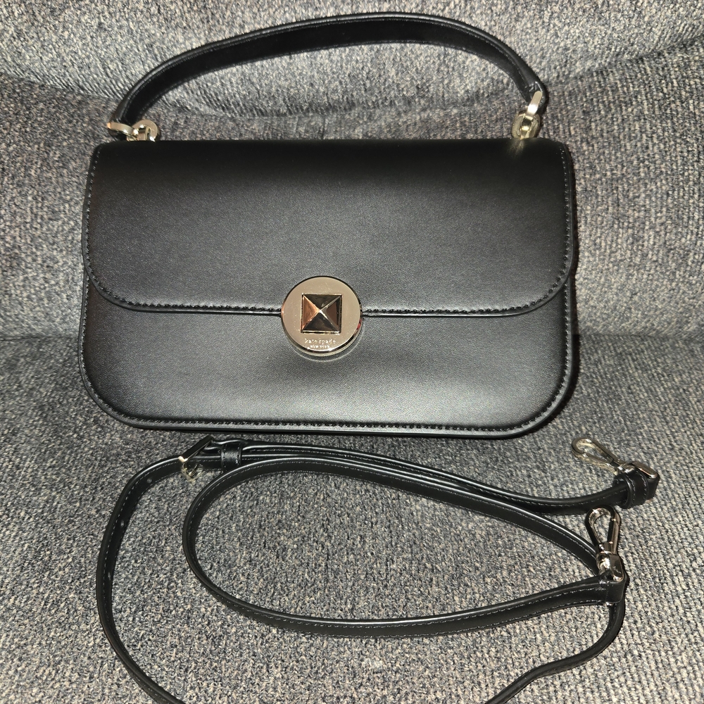 Kate Spade Black Crossbody Bag with Gold Accent